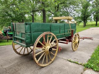 Horse Drawn Wagon - Farm Wagon - Antique Wagon With Handbrake All 3