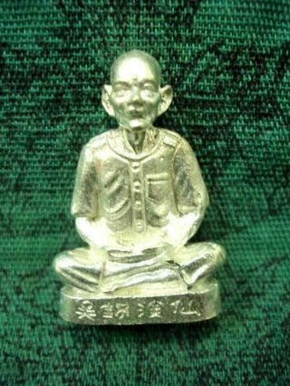 Ajarn Ngoe Kim Koey Best Savant Talisman Statue Be.  2521 Magic Thai Buddha Amulet