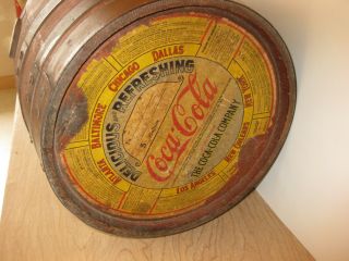 Antique Coca - Cola Wooden 5 Gallon Syrup Keg/ Barrel