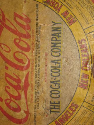 Antique Coca - Cola Wooden 5 Gallon Syrup Keg/ Barrel 3