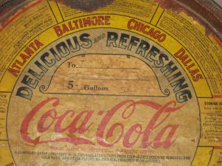 Antique Coca - Cola Wooden 5 Gallon Syrup Keg/ Barrel 4