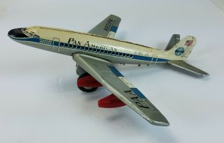 Vintage Pan Am Pan American N - 801 PA Clipper Meteor Tin Plane Toy Made in Japan 4