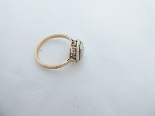 15ct gold ring,  Victorian old mine rose cut diamond 3