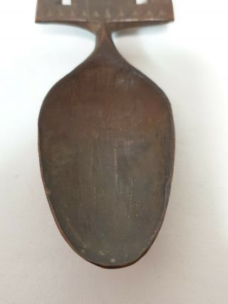 Antique 1834 Welsh Carved Lovespoon Love Spoon JR Initials Folk Art Treen Wood 6
