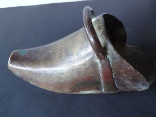 Antique Bronze Or Brass Stirrup,  Wall Pocket,  Collectible,  Repairs Were Made