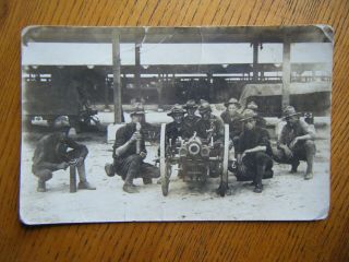 Artillery Crew w/small caliber Gun - RPPC 2