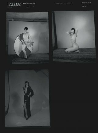 3 Bettie Page Early Unpublished Iconic Camera Negative Bunny Yeager / Forrest