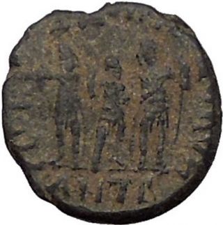 Honorius With Theodosius Ii And Arcadius 3 Emperors Ancient Roman Coin I56528