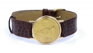Favre - Leuba 1907 United States $10 Gold Coin Watch Circa 1930 
