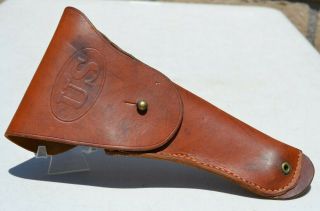 Us Wwii Colt 45 Leather Holster Dated 1942 Rare Maker Stamp Joseph H.  Mosser