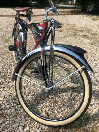 antique 1952 Schwinn Black Phantom BICYCLE restored vintage cruiser bike 7
