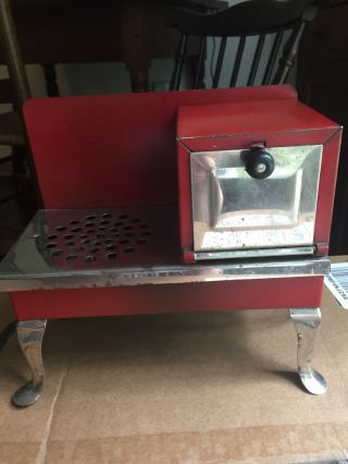 Antique Toy Stove 1920/30’s Metal Ware Corp Red Stove Antique Childs Kitchen