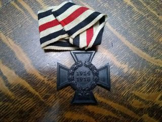 German World War I German Hinderburg Cross Medal 1914 - 1918