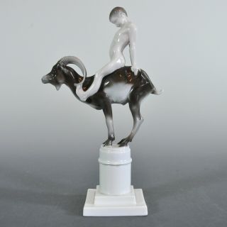 Antique Rosenthale Figurine of Boy Riding a Goat - 1912 - 1914 4