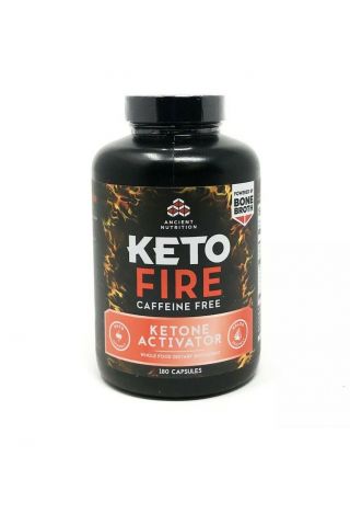 Ancient Nutrition Keto Fire Ketone Activator 180cap Paleo & Keto Caffeine
