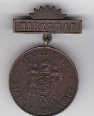 Wwi Era Us Jersey National Guard Marksman Medal