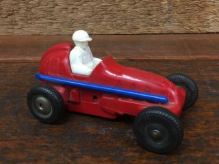 Vintage 1950’s Marx 11 Plastic Windup Tether Race Car - Made In Usa - No Key