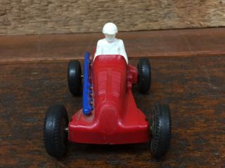 Vintage 1950’s Marx 11 Plastic Windup Tether Race Car - Made In USA - No Key 2