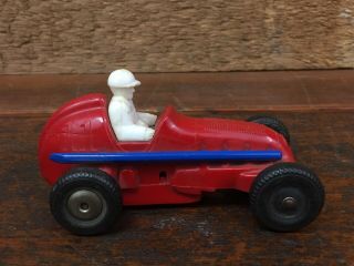 Vintage 1950’s Marx 11 Plastic Windup Tether Race Car - Made In USA - No Key 5