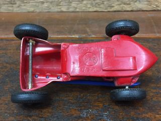 Vintage 1950’s Marx 11 Plastic Windup Tether Race Car - Made In USA - No Key 6