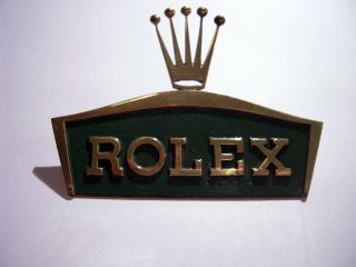Vintage Rolex Green Display Stand Big Crown 50s 