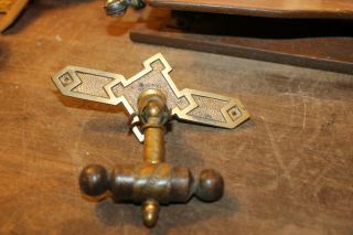 Antique Brass Furniture Architectural Drawer Door Victorian T - Pull Escutcheon
