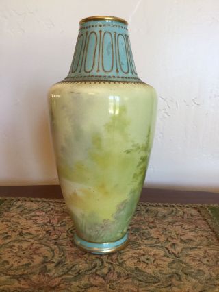 Antique Vintage Royal Bonn Hand Painted Vase Poly Chrome Floral 1890 - 1910 2