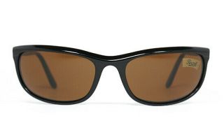 Nos Vintage Sunglasses Persol 58230 Col.  95 Ratti Black Silver Terminator Frame