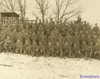 Port.  Photo: Winter War German Army Kompanie In Snow W/ Mg.  08 Machine Guns 1918