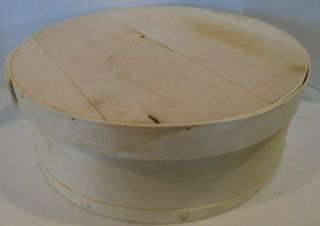 Dufeck Bent Wood Round Cheese Box 15 " X 5.  75 " Crafts Storage Container