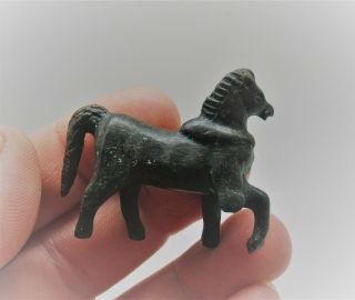 British Found Circa 100bc - 100ad Ancient Romano - Celtic Bronze Horse Figurine