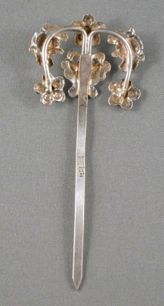 ANTIQUE CHINESE ASIAN ORIENTAL MIAO SILVER ETHNIC HAIR PIN,  ORNAMENT 3