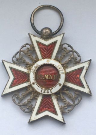 Romania,  Kingdom.  Order Of The Crown Of Romania,  Knight,  Silver Mark