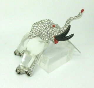 Trifari Alfred Philippe 1940 ' s TRUMPETING ELEPHANT JELLY BELLY FUR CLIP 9