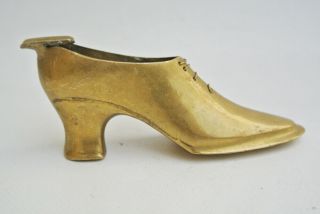 Antique English Copper Brass Shoe Ashtray