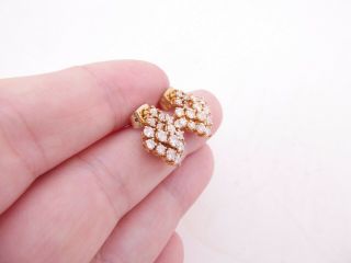 18ct gold 1.  44ct diamond earrings,  cluster earrings 18k 750 2