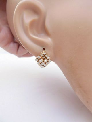 18ct gold 1.  44ct diamond earrings,  cluster earrings 18k 750 4