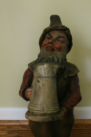 Antique German Elf / Gnome Statue 100 years old Germany 2