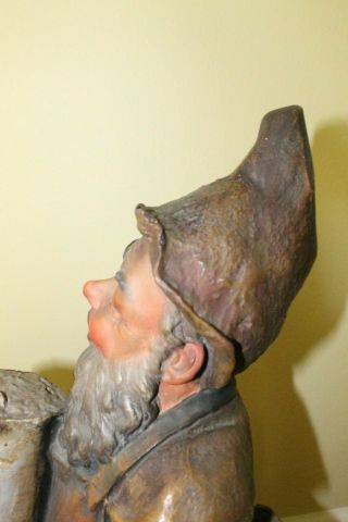 Antique German Elf / Gnome Statue 100 years old Germany 8