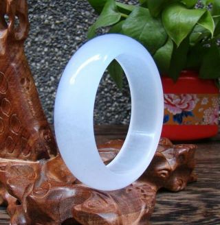 Hand - Carved Chinese Natural Hetian Jade Bracelet Exquisite White