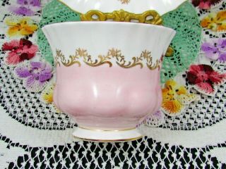 ROYAL ALBERT INVITATION SERIES PINK ROSE FLUTED TEA CUP AND SAUCER 4