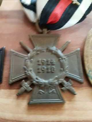 German War Merrit Cross Combatants,  Black widows,  Kyffhäuser medaille,  Button 3