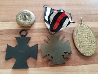 German War Merrit Cross Combatants,  Black widows,  Kyffhäuser medaille,  Button 6