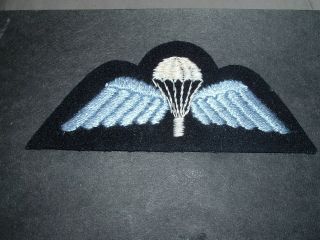 British Royal Navy Parachute Jump Wings Airborne On Blue Felt