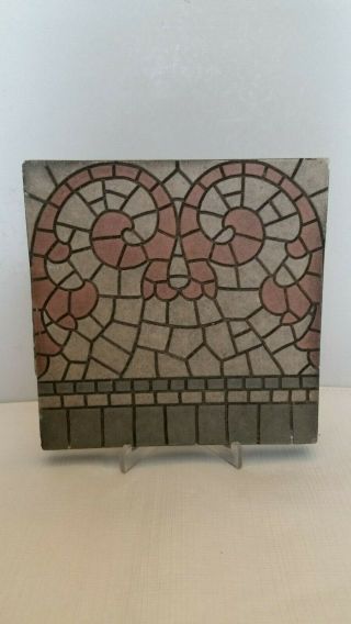 American Encaustic Tiling Co Vintage Ny Alhambra Decorative Tile