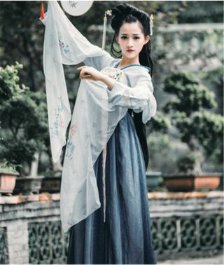 2019 Hanfu Fairy Women Ruqun Wear Embroidery Stage Suit Ancient Cosplay Costume 2