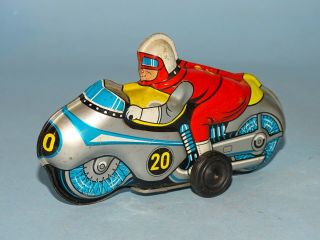No.  20 Racing Motorcycle Tin Friction Toy Japan