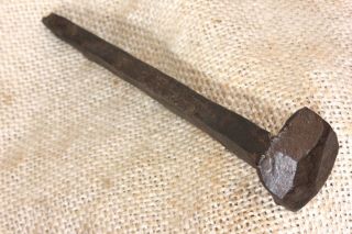 Rose Squre Head Spike Large Barn Nail Old Vintage Forged 5 1/4” Rustic Handmade