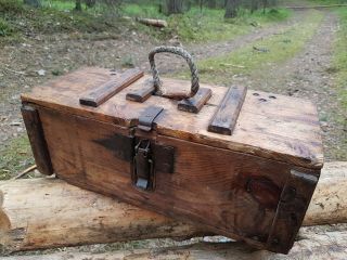 Ww2 German He Rifle Grenade Wooden Ammo Box Barn Find From Kurland