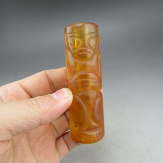 Chinese Jade,  Collectibles,  Hand - Carved,  Jade,  Hongshan Culture,  Pipe,  Pendant E085